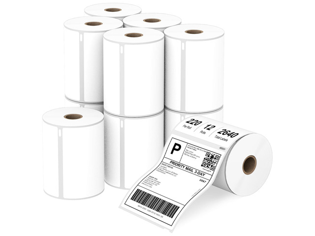 Compatible 4' x 6' Direct Thermal Label Replacement for DYMO 1744907 Postage Address Shipping Compatible with Dymo 4XL, Rollo & Zebra Printer...