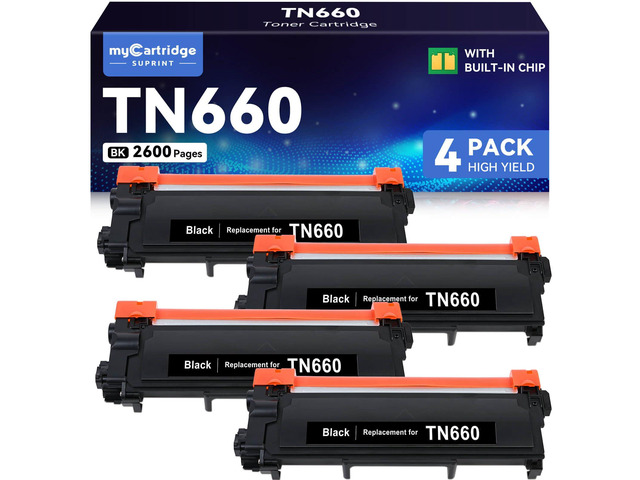 Compatible TN660 Toner Replacement for Brother TN660 Replacement for Brother TN660 Toner for HL-L2300D HL-L2305W MFC-L2700DW MFC-L2707DW Printer...