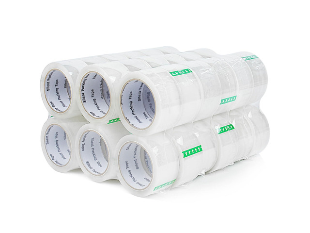 36-Pack No Noise Silent Packing Tape 2.4mil x 1.88' x55Yards,Industrial Heavy Duty Noiseless Packaging Tape for Quiet Packing Shipping Moving and...