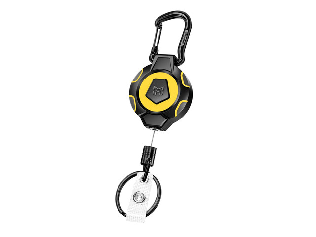 Upgraded Retractable Keychain, 10 OZ Retraction, 31.5' Stainless Steel Cord, Heavy Duty Carabiner Badge Holder, ID Badge Reel with Badge Strap and...