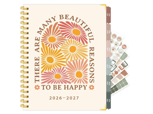 Planner 2026-2027, Weekly and Monthly Academic Planner, 8.8'x11.4' Jul 2026 - Jun 2027, Daily Agenda Planning Book with Hardcover, Pocket, Stickers...