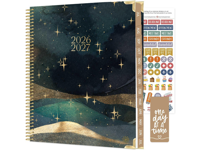HARDCOVER Planner 2026-2027 (8.5' x 11') Academic Year (July 2026 - July 2027) - 13 Months Task Goal Planner for Women - Monthly & Weekly Agenda...