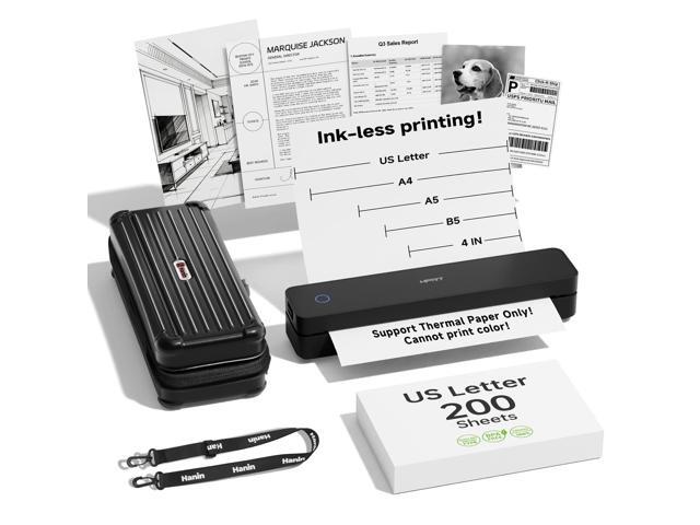 MT610MT620 Series Portable Thermal Inkless Printer & 200 Sheets & Case Supports Thermal Paper & Labels, Multi-User Bluetooth, Compatible with...