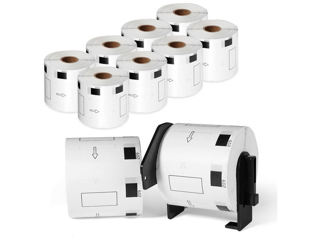 10Roll Compatible with Brother DK-1209 Label 1.1 in x 2.4 in for QL Printer Use with QL-720NW 810W 820nwb Printer, 800/roll 8000 Labels, 62mm x...