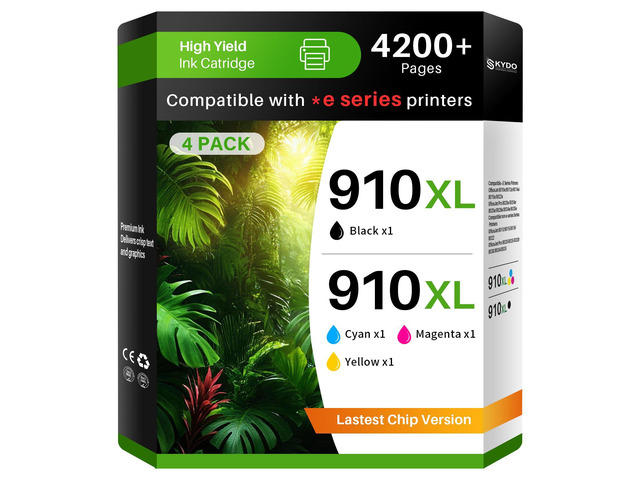 910XL Ink Cartridges Combo Pack Compatible for HP 910 XL 8015e 8025e 910XL Ink Work for HP OfficeJet 8015e 8025e 8022e 8010 8015 OfficeJet Pro 8020...