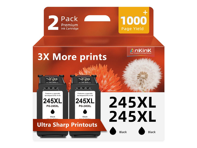 245XL Black Ink Cartridge Replacement for Canon Ink PG-245 PG245 XL For Pixma MX490 TR4520 TS3322 TR4522 TR4500 TS3122 TS3300 MX492 MG2522 MG2500...
