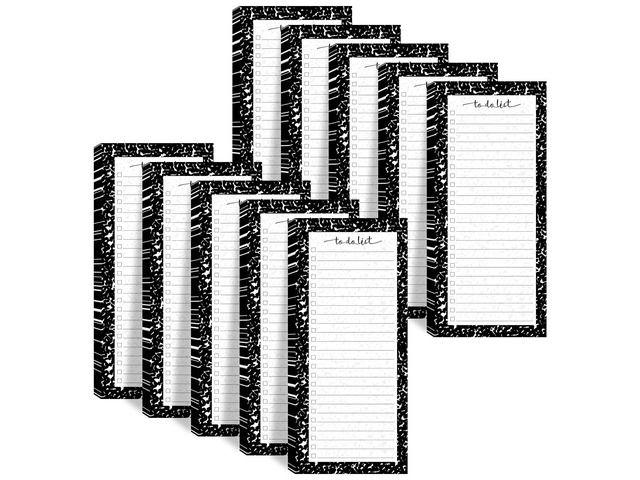 10 Pack 500 Sheets to Do List Notes Daily Checklist Notepad with 50 Sheets Undated Memo Pad Color Block Shopping List Weekly Plan Notepad Organizer...