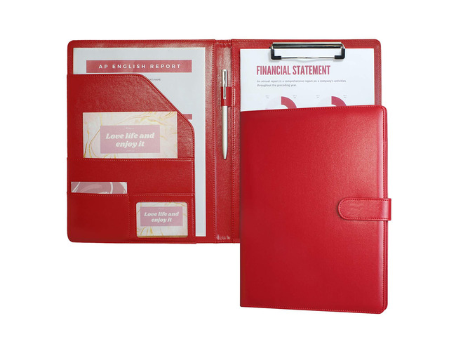 Padfolio Clipboard Folder Portfolio, Faux Leather Storage Clipboard with Cover for Legal Pad Holder Letter Size A4 Writing Pad for Business School...