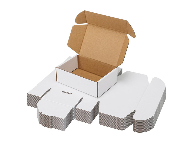 20 Pack 6x4x2 inch Small Shipping Boxes, White Mailing Boxes Tuck Top, Quick Fold, Easy Assemble, Shape Well, Single Corrugated, DIY Cardboard,...
