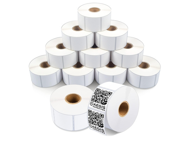 1.5' X 1.5' Square Direct Thermal Labels (10800 Count, 12 Rolls)