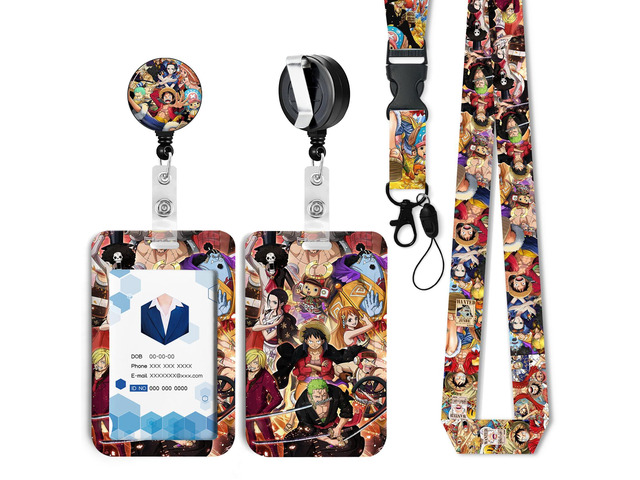 Anime Id Badge Holder with Lanyard,Retractable Badge Holders Reels,Colorful Breakaway Lanyards for ID Badges,Cute Fashion Key Chain Keychains,Badge...