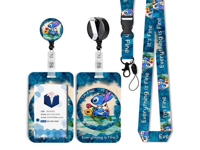 Anime Id Badge Holder with Lanyard,Retractable Badge Holders Reels,Colorful Breakaway Lanyards for ID Badges,Cute Fashion Key Chain Keychains,Badge...