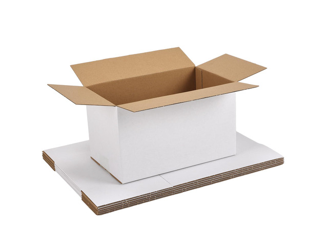 Small Shipping Boxes 10x6x6 Set of 6 White Corrugated Cardboard, Box for Packaging Small Business Mailing Moving Gifts Wrap, Easy Assemble