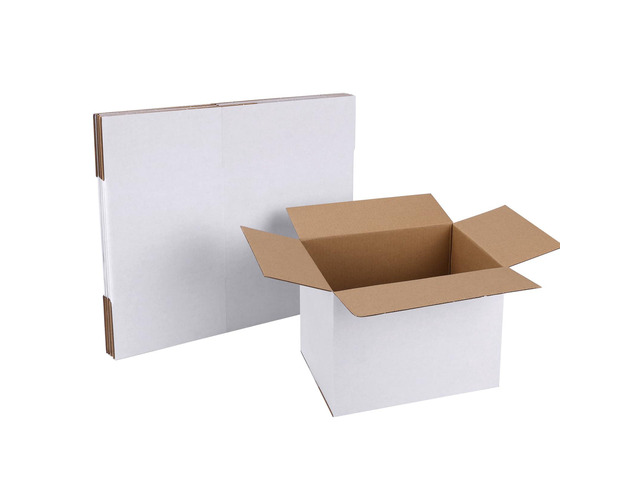 Small Shipping Boxes 8x6x6 Set of 6 White Corrugated Cardboard, Box for Packaging Small Business Mailing Moving Gifts Wrap, Easy Assemble