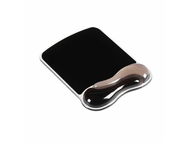 Duo Gel Mouse Pad with Wrist Rest - Gray (K62399US), Grey Ergonomic gel cushioning, non-skid backing, supports wrist during extended mouse use