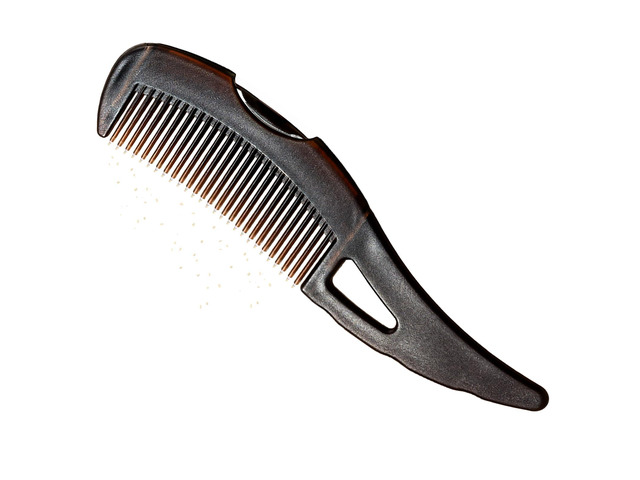 Dandruff Comb with Self-Cleaning Hollow Teeth & Massage Handle - Scalp Detox Comb for Flakes, Build Up Removal, Scalp Exfoliating Hair Brush for...