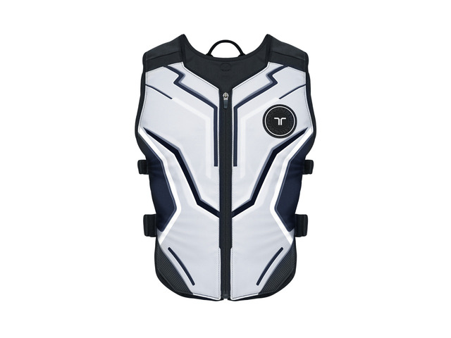 bHaptics TactSuit Air_Haptic Vest for PC and VR Gaming - 16 Feedback Points, Bluetooth, Native Game Support - Ash