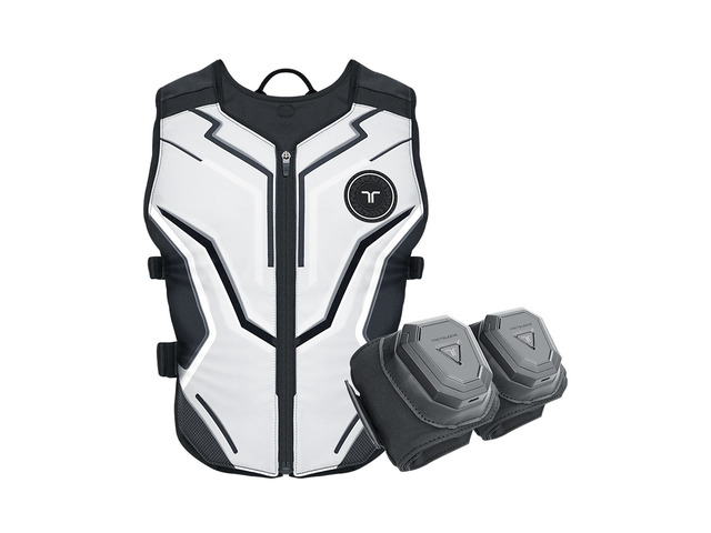bHaptics Starter Bundle - TactSuit Air Haptic Vest + TactSleeve Haptic Armbands for PC and VR Gaming, 16 Feedback Points, Bluetooth, Native Game...