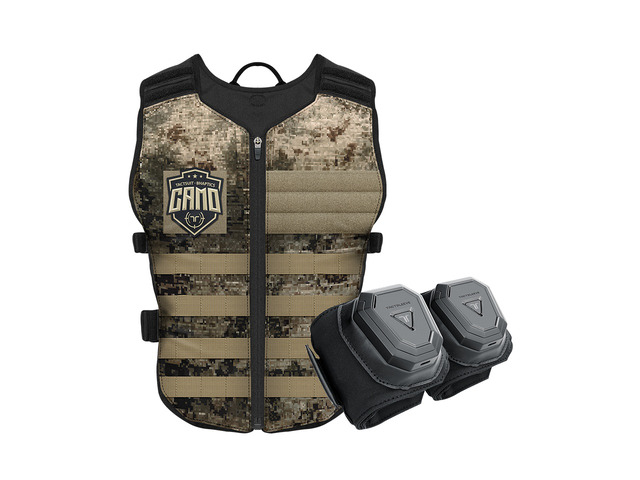 bHaptics Starter Bundle - TactSuit Air Haptic Vest + TactSleeve Haptic Armbands for PC and VR Gaming, 16 Feedback Points, Bluetooth, Native Game...
