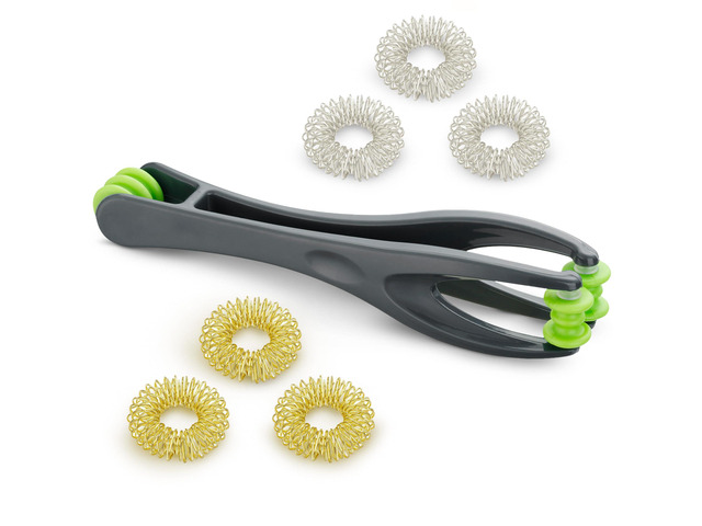 Finger & Hand Massager Set - 1 Dual-Sided Massage Roller, 6 Finger Massage Rings - Deep Tissue Comfort & Acupressure Therapy Tools for Arthritis,...