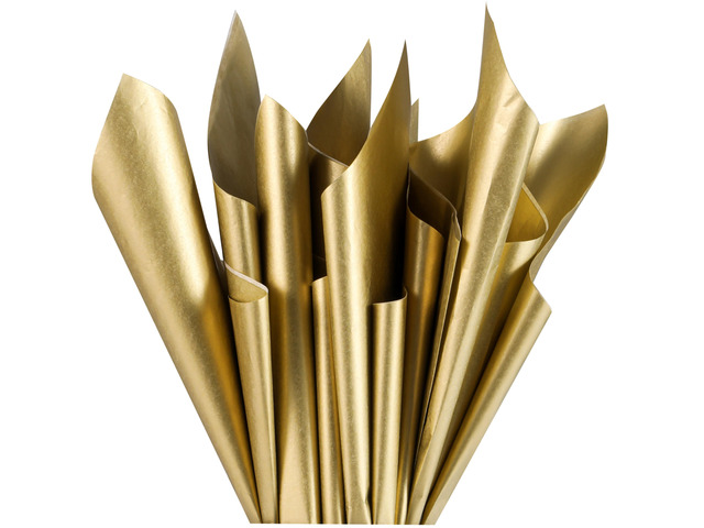 36 Sheets Gold Tissue Paper for Gift Bags, 20 x 20 Inch Shiny Metallic Wrapping Paper for Christmas Weddings Birthdays and Crafts