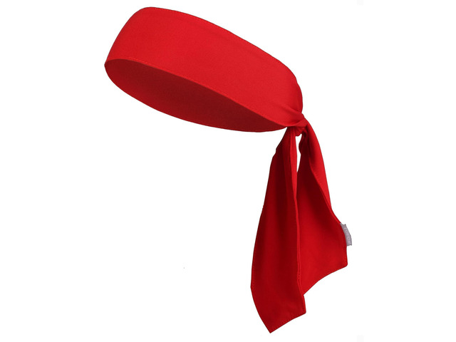 Tough Headwear Tie Headband for Men - Tennis Headband for Women, Sweat Band for Workout, Running, Football, Basketball, Athletics - Red