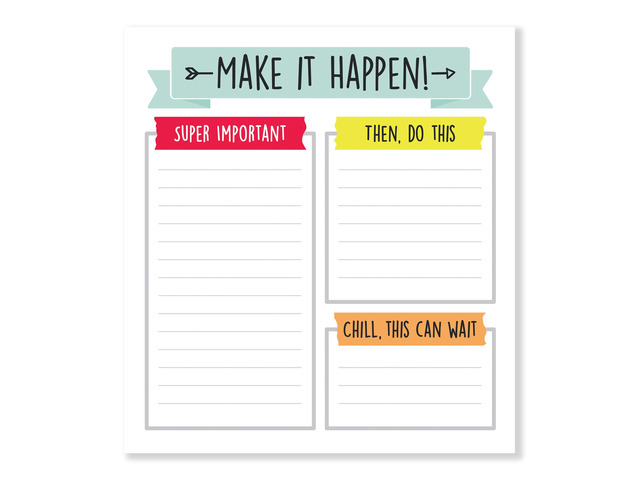 Aim High To Do List Notepad5.75' x 6.25' Paper Stationery, Daily Checklist, Goals, Reminders, Notes, Motivational Organizer (50 sheets)