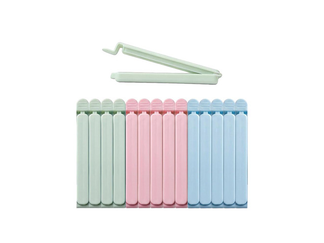 YUYUDEHM 15 PCS 4.7 Inch Sealing Clip Plastic Bag Sealing Clips Chip Clips for Food Packages, Bag Clips for Food Storage Kitchen and Home