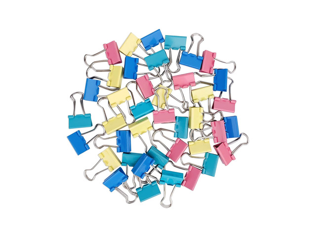 40-Pack Mini Binder Clips in 4 Colors (Blue, Yellow, Red, Green), 15mm/0.6-Inch Small Paper Clips for Home, School, Office and Business