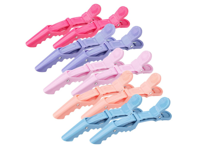 Plastic Non Slip Hair Clips for Women, Professional Alligator Hair Clips, Hair Styling Clips Sectioning Clips of Hair Salon (10PCS Macaroon)