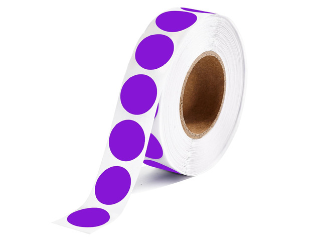 1000 Pcs Purple Round Stickers 1/2 Inch Color Circle Dot Stickers Small Code Labels for Office Shop Yard Sale Home Classroom Marking (Purple)
