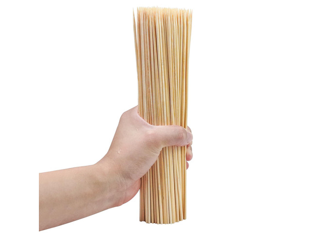 200PCS 6 inch Bamboo Skewers for BBQ,Appetizer,Fruit,Cocktail,Chocolate Fountain,Kitchen, Grilling,Crafting and Party. More Size Choices...