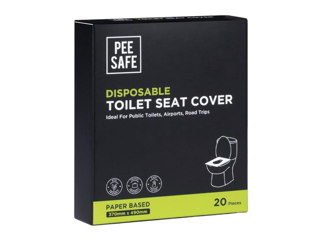 Disposable Toilet Seat Covers, Paper Based Liners 20 Count Travel Friendly Hygiene Covers for Restrooms, Airports & Road Trips Easy to Use...