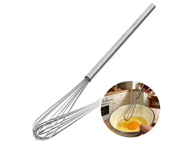 10 Inch Mini Whisk, 304 Stainless Steel Small Whisk for Cooking Anti-Rust Mixing Tool for Eggs, Sauce & Deep Containers, Ideal for Baking and...