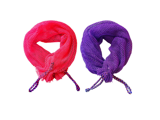 Rope Handles African Exfoliating Net Bath Sponge, Authentic Long Body Scrubber, Premium Nylon Shower Washcloth for Deep Cleansing & Dead Skin...