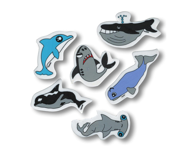 Fish Erasers 12 Pk for Kids Classroom Prizes Animal Erasers Pencil Eraser Prizes for Kids Classroom Cute Erasers Bulk Fun Erasers for School Cool...