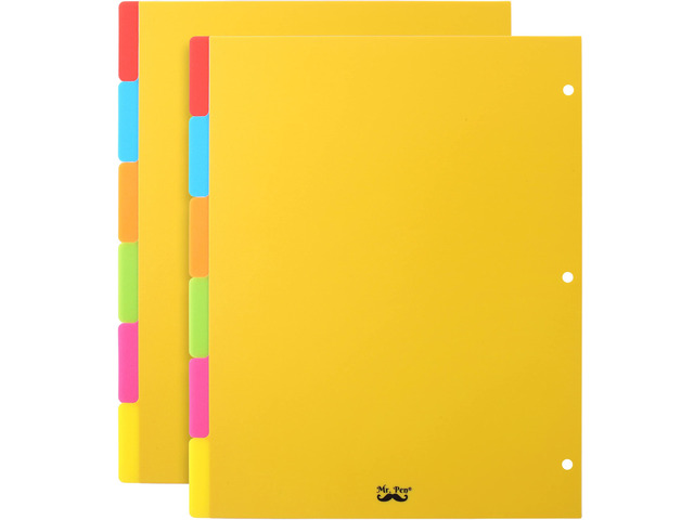 Dividers for 3 Ring Binder, 2 Sets, 6 Pack/Set, 12 pcs Letter Size, Binder Dividers with Tabs for Student, Teacher, Office, Home Organizers