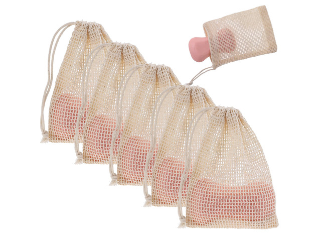 Soap Bags, 5 Pack Natural Sisal Soap Saver Bag Pouch Mesh Net, Zero Waste Plastic-Free Soaps Net for Shower Use Like Massaging, Scrubbing and...