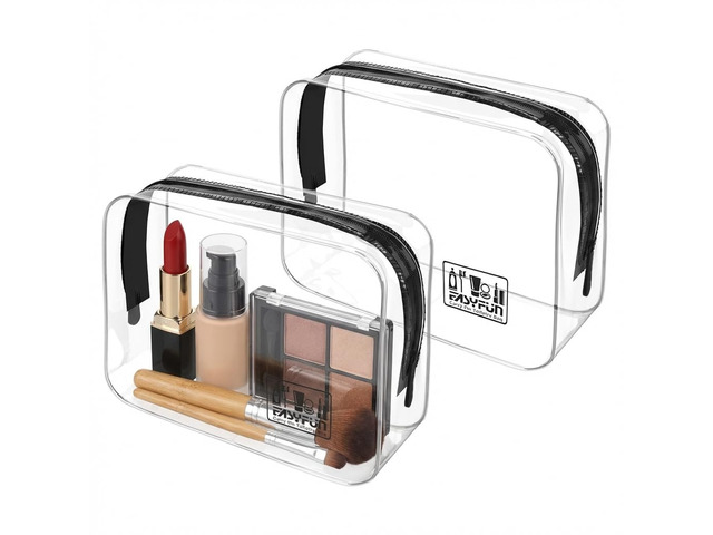Toiletry Bag 2pcs TSA Approved Travel Clear Toiletry Bag for Men and Women Travel Accessories Quart Size Toiletries Cosmetic Pouch Makeup Bags