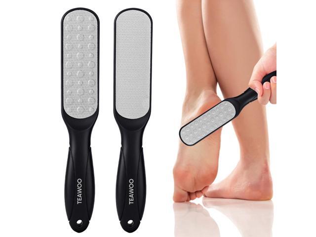 Double Sided Foot File and Callus Remover, Stainless Steel Waterproof Foot Scraper and Foot Rasp for Dead Skin & Hard Heels, 2-in-1 Pedicure Tools...