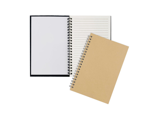 2-Pack (60 Sheets/Notebook) College Ruled Hardback Cover Spiral Notebooks - Memo Notepad for Students, Office, and Business Diary, 7.48 x 5.11...