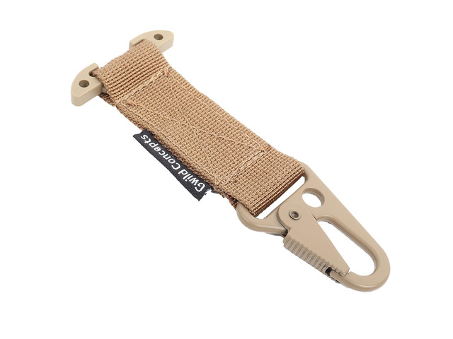 1pcs Coyote Brown Tactical Belt Clip, MOLLE Snap Hook Gloves Holder, Battle Belt Accessories for Gloves Keychains