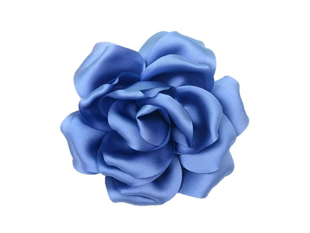 Rose Brooches and Pins Elegant Charming Large Flowers Pins Shawl Clips Duckbill Clips Wedding Prom Banquet Party Jewelry Gift-hazy blue