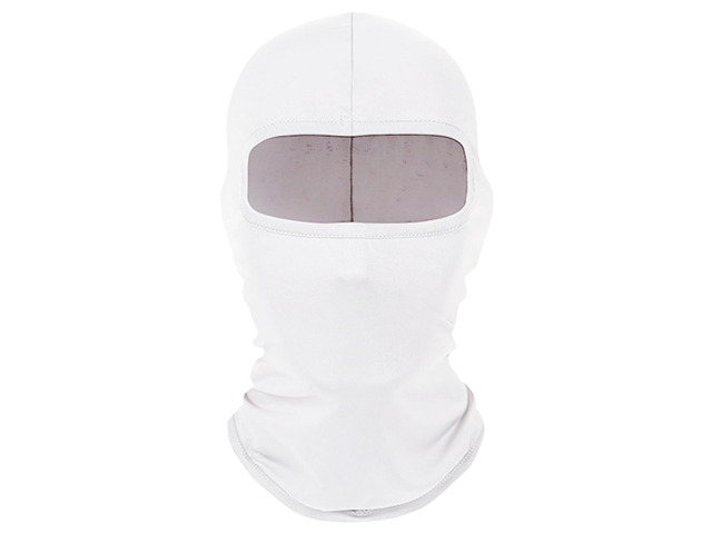 JUSDIQIR Ski Mask Balaclava Face Mask Windproof Cycle Cap Sun Cold Protect Head Sheild Ice Silk Scarf Motorcycle Neck Gaiter (White)