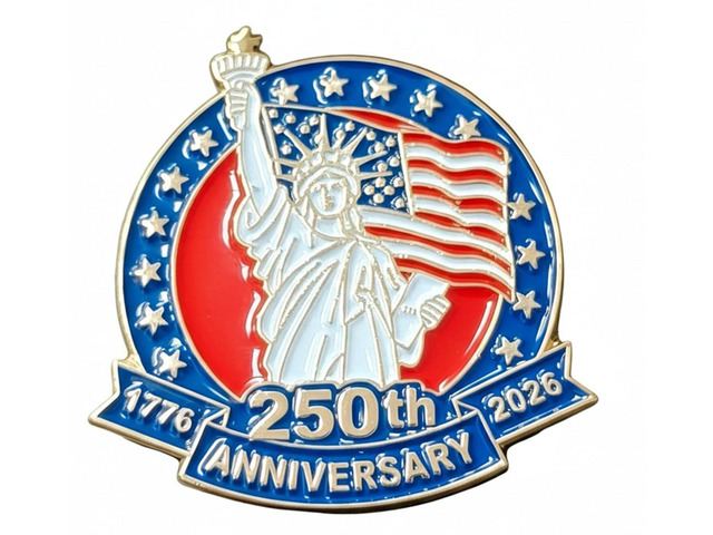 The 250th anniversary of American Independence Celebration Gifts Pin Badge Brooch Memorabilia Decorations (E)