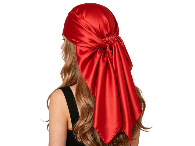 Women Leopard Print Square Scarf Satin Head Scarf Silk Like Neck Bandanas