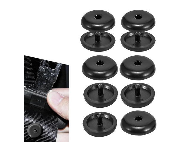 10PCS Seat Belt Button Stop, Snap-on Seatbelt Stopper Kit, Plastic Seat Belt Stopper Clips Prevent Seat Belt Buckle From Sliding Down, Universal...