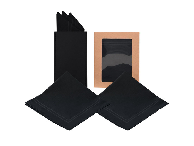 Men's Handkerchiefs, Pocket Squares Hankies with Holder, 12 x12 Inch Classic, Soft, Cotton, Reusable