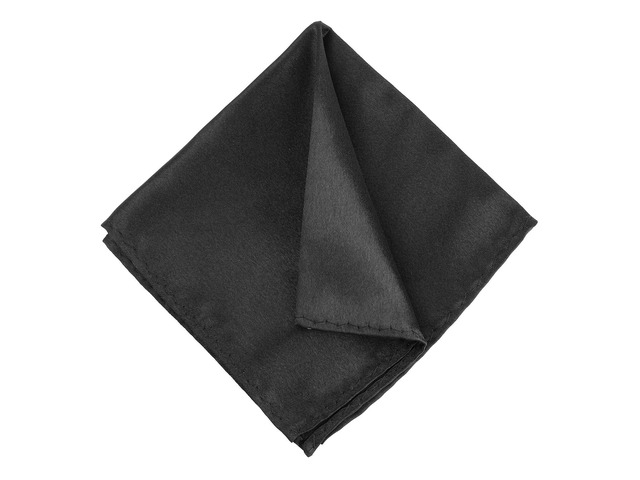 Men's Pocket Square Satin Pocket Square for Men Solid Color Handkerchief Suit Pocket Squares Classic Pure Silk Hankies(Black)