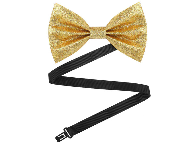 Gold Bow Tie, Sequin Bow Tie, Adjustable Length Fancy Pre-Tied Glitter Shiny Sequin Bow for Men Banquet Carnival Party Christmas Fancy Dress...